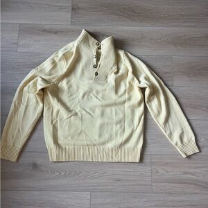 J McLaughlin Butter Yellow Merino Wool Sweater